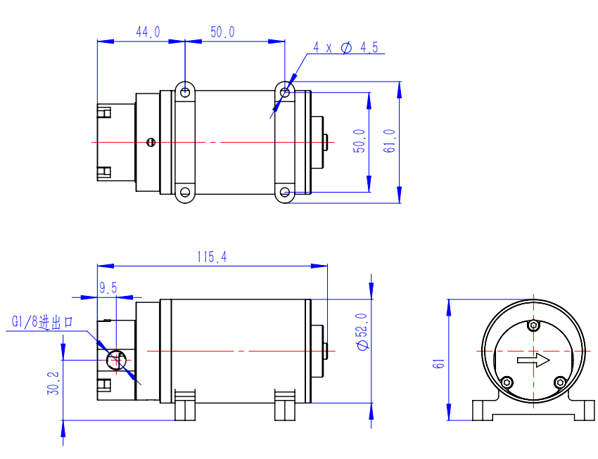 Installation dimensions