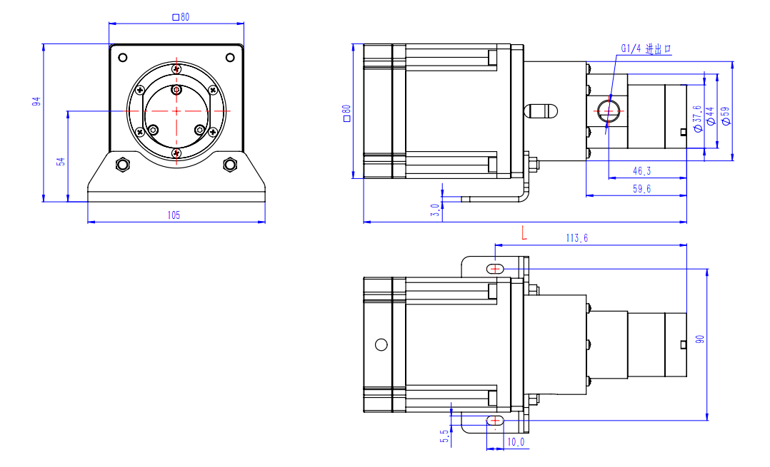 Installation dimensions Installation dimensions